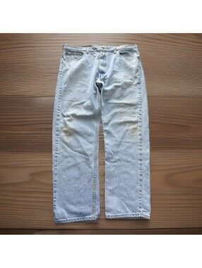 Vintage Levi's 505 Jeans 40x30 Light Wash Faded Made in USA Denim 90s Mens